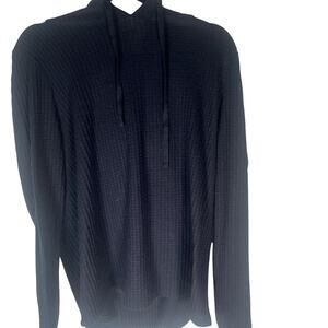 Loft Black & White Hooded Pullover Winter Sweater Size M